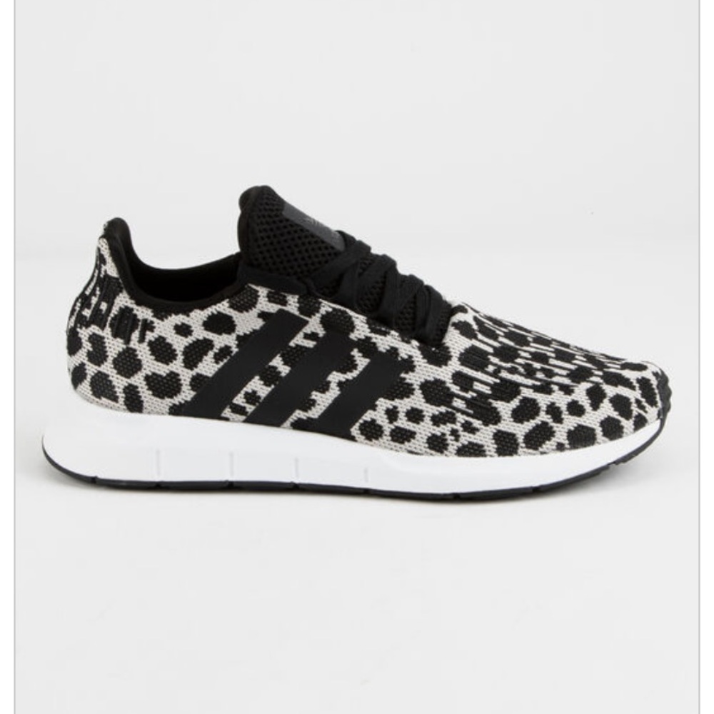 Adidas swift run black and white sneakers
